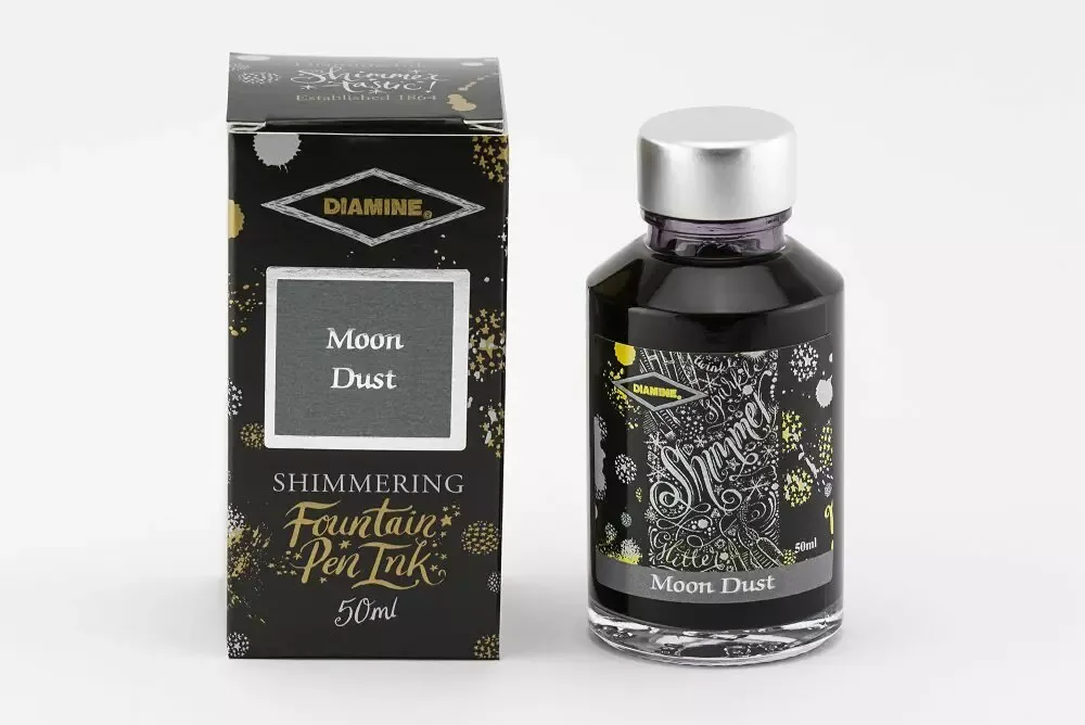 Diamine Shimmertastic   Fountain Pen Ink Bottle - Moon Dust 50ml