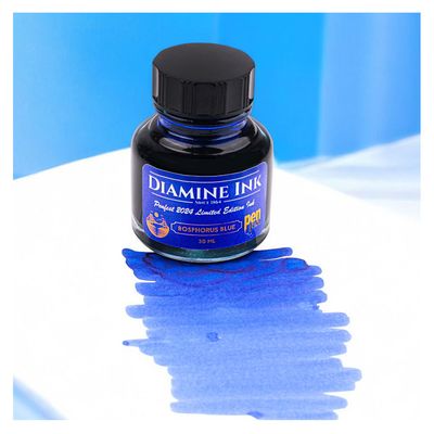 Diamine  Fountain Pen Ink Bottle - Penfest 2024 Bosphorus Blue 30ml