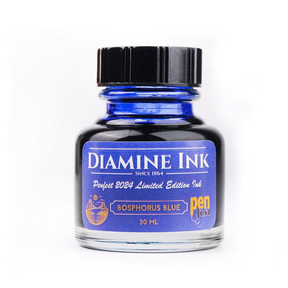 Diamine  Fountain Pen Ink Bottle - Penfest 2024 Bosphorus Blue 30ml