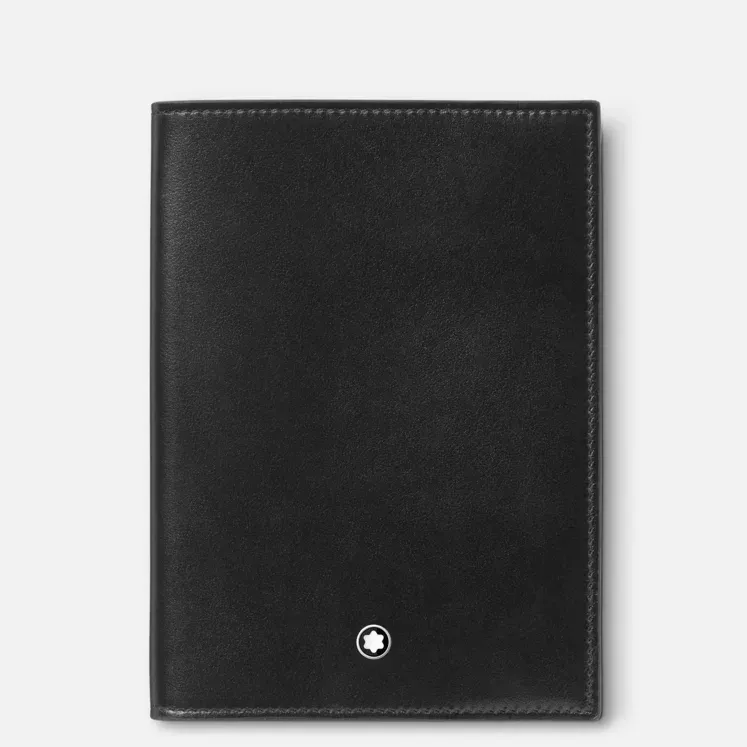 Montblanc. Passport holder - Black Genuine leather