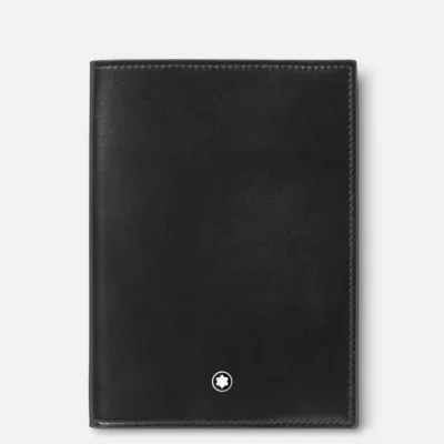 Montblanc. Passport holder - Black Genuine leather