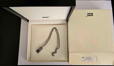 Montblanc. Male Jewelry Precious Collection, Necklace with pendant steel Floating Montblanc diamond.
