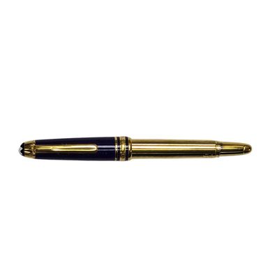 Montblanc Solitaire Ramses Lapis lazuli and Gold Plated Mozart Vermeil Fountain Pen - 18 K Gold Nib in Medium Year 1997
