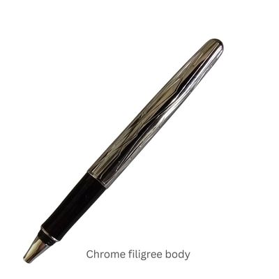 Parker Sonnet  Gift edition roller ball -  Unique blue cap - silver filigree chrome body  -