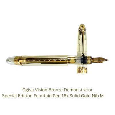 OMAS Ogiva Vision Bronze Demonstrator Special Edition Fountain Pen, 18k M Nib