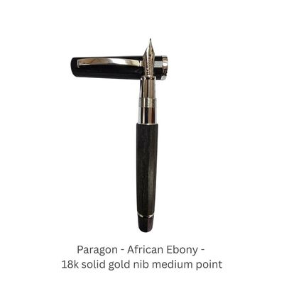 OMAS Paragon Fountain Pen African Ebony 18 Gold. nib Medium