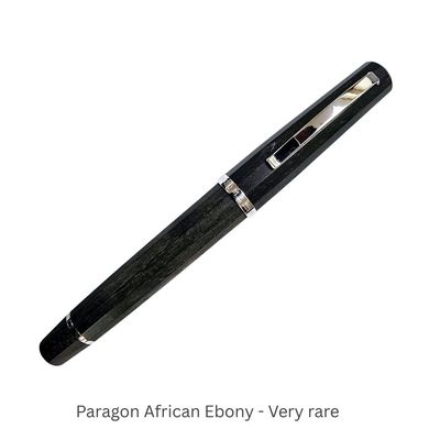 OMAS Paragon Fountain Pen African Ebony 18 Gold. nib Medium