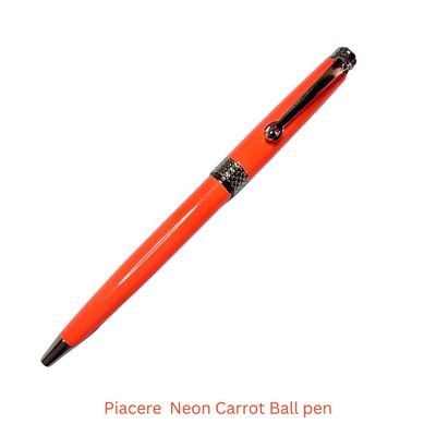 Montegrappa Piacere, Ballpoint, Neon Carrot  with Silver Accents