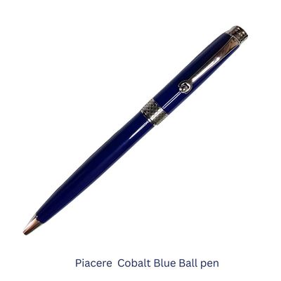 Montegrappa Piacere, Ballpoint, Cobalt Blue with Silver Accents