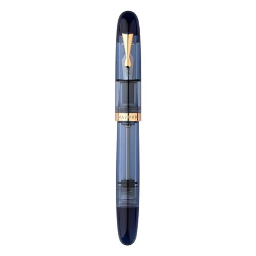 Majohn C4 Eyedropper Fountain Pen Big Size Transparent Acrylic Pen Haze Blue
