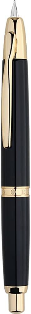 Moonman  A1 Press Fountain Pen with Box, Retractable Fine Nib Metal Black / Gold  Ink Pen with Converter for Writing (With Clip Version)