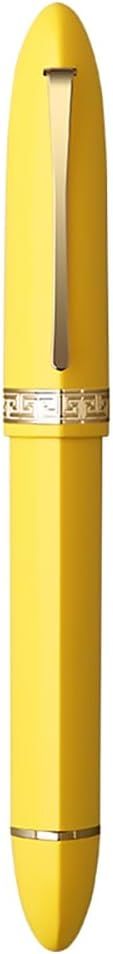 Moonman V60 Yellow with Gold clip -  Piston filled  Fountain Pen Fine and Extra Fine Stainless steel nib