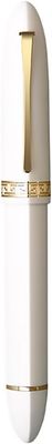 Moonman V60 White with Gold clip -  Piston filled  Fountain Pen Fine and Extra Fine Stainless steel nib