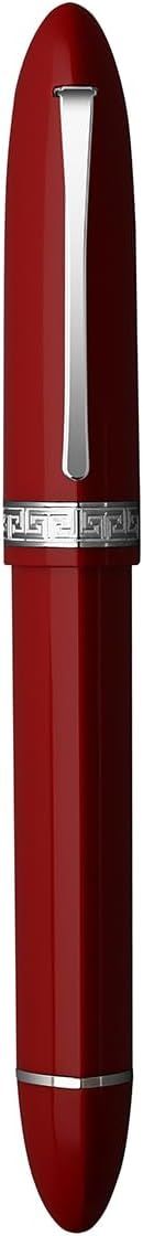 Moonman V60 Red with Silver clip -  Piston filled  Fountain Pen Fine and Extra Fine Stainless steel nib