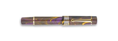 DELTA Neo Gallery - Iris Gold Finish  Numbered fountain pen, special resin, cartridge/converter, #6 stainless steel nib in Fine