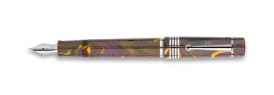DELTA Neo Gallery - Iris Palladium Finish  Numbered fountain pen, special resin, cartridge/converter, #6 stainless steel nib in Medium