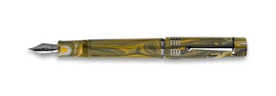 DELTA Neo Gallery - Marigold palladium Finish  Numbered fountain pen, special resin, cartridge/converter, #6 stainless steel nib in Fine