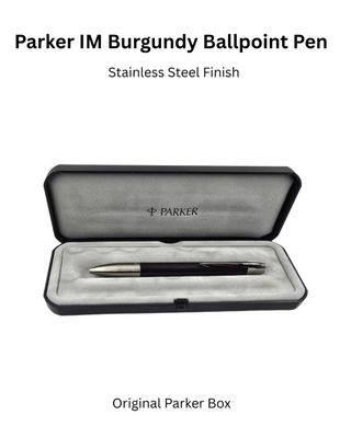 Parker IM Ballpoint Pen Burgundy and Stainless Steel  -  Very rare