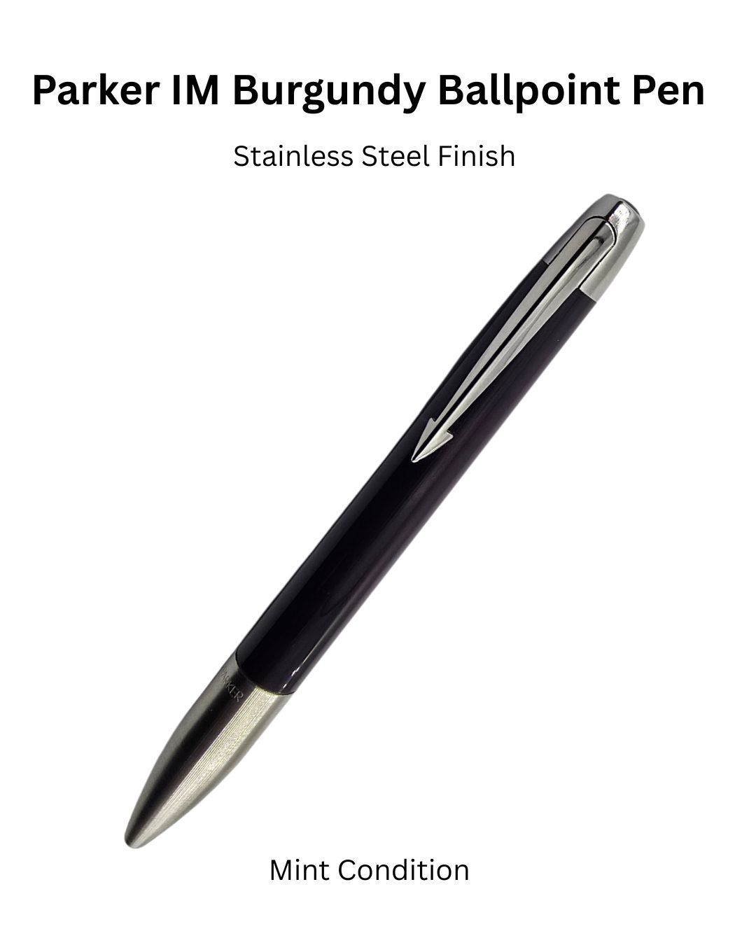 Parker IM Ballpoint Pen Burgundy and Stainless Steel  -  Very rare