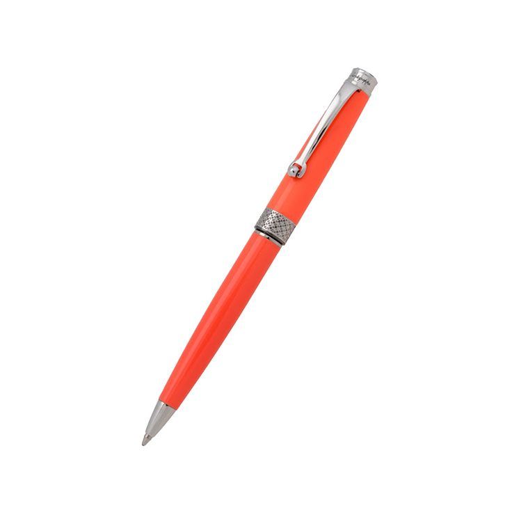 Montegrappa Piacere, Ballpoint, Neon Carrot  with Silver Accents