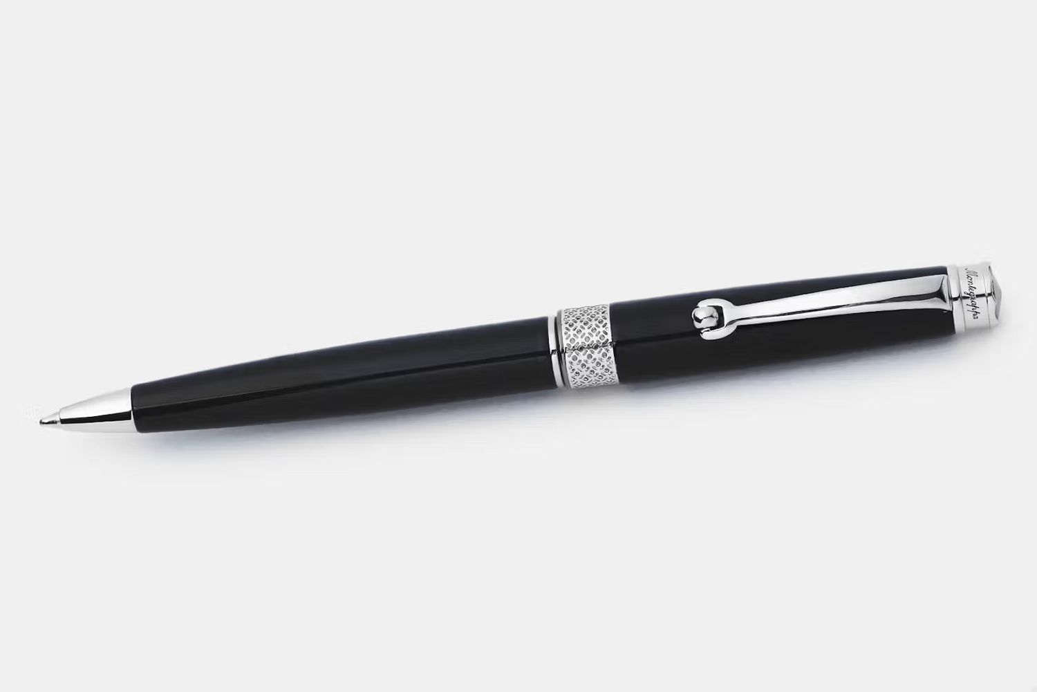 Montegrappa Piacere, Ballpoint, Jet Black with Silver Accents
