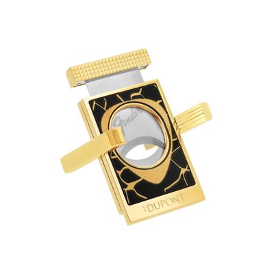 ST DUPONT Cigar Cutter with Stand - FENDER - Black / Golden