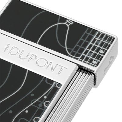 ST DUPONT Lighter Slimy FENDER Black Chrome - Limited Edition