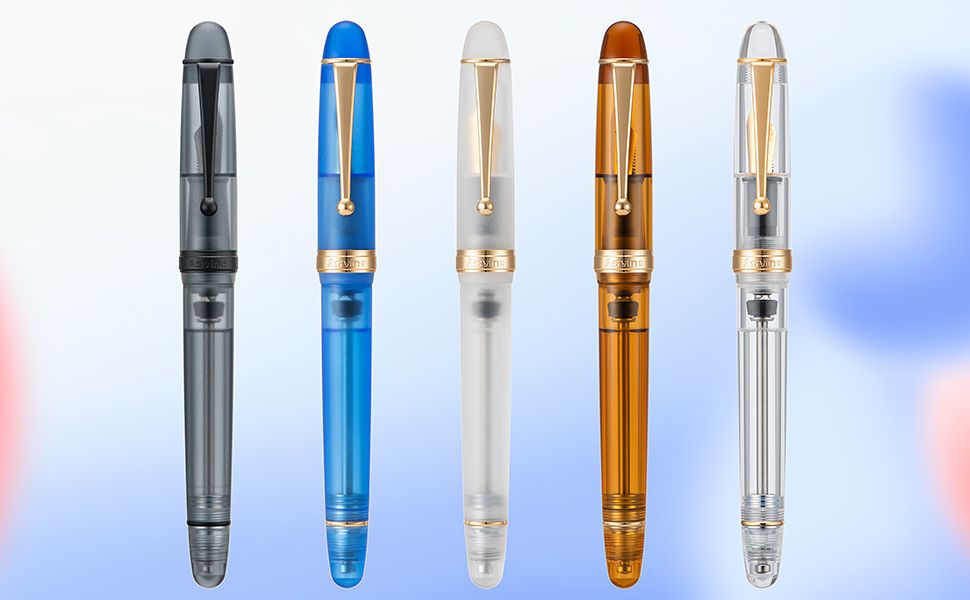 Asvine V126 Vacuum Filled Resin Fountain Pen Steel # 6 Nib