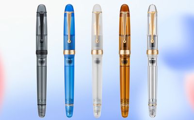 Asvine V126 Vacuum Filled Resin Fountain Pen Steel # 6 Nib