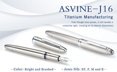Asvine J16 Titanium Piston Filled Fountain Pen Jowo #6 Steel nib