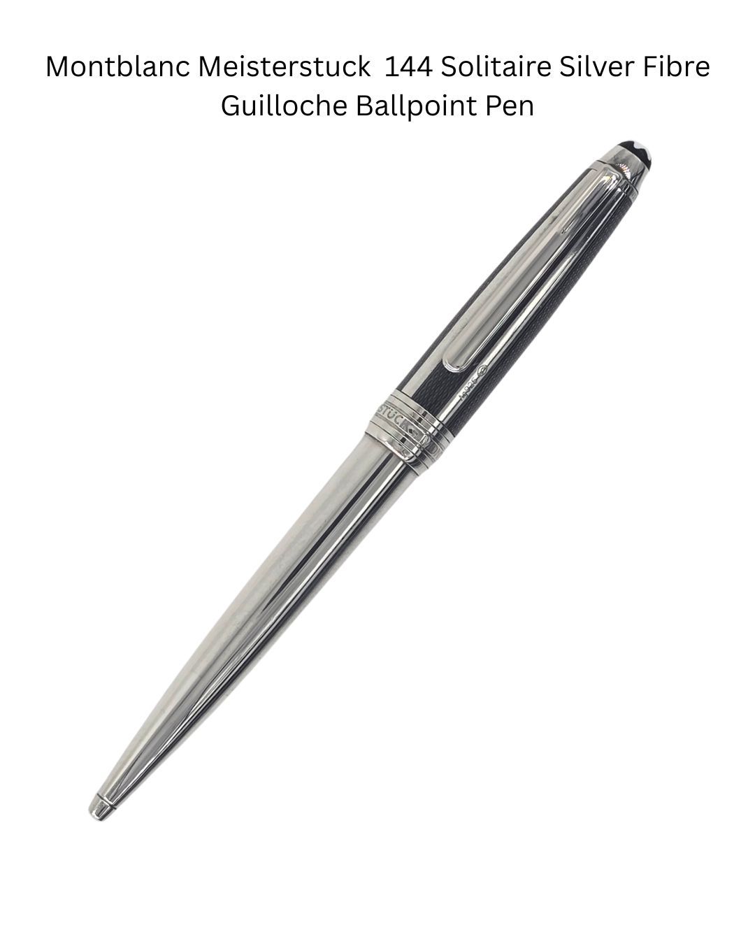 Montblanc Meisterstuck 144 Classique Solitaire Silver Fibre Guilloche Ballpoint Pen