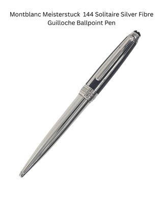 Montblanc Meisterstuck 144 Classique Solitaire Silver Fibre Guilloche Ballpoint Pen