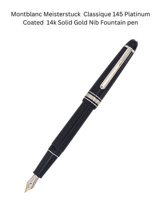 Montblanc. Meisterstück Platinum-Coated Classique 145  Fountain Pen -  14k two-tone gold nib