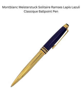 Montblanc Solitaire Ramses Lapis Lazuli Classique Ballpoint Pen ID 13948 with original packaging Year 1997