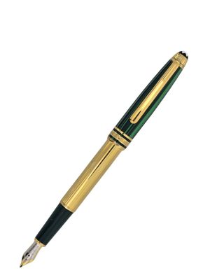 Montblanc Meisterstück 144 Solitaire Czar Nikolai Malachite Gold Plated Fountain Pen 18k Solid Gold Nib in Broad Year 1992