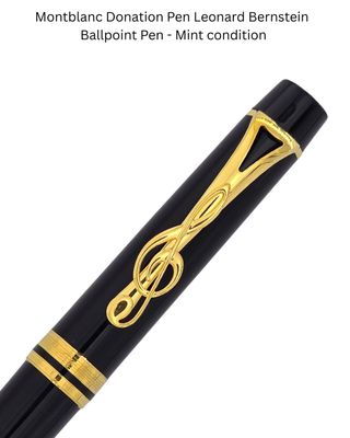 Montblanc Meisterstuck Donation Pen - Leonard Bernstein Ballpoint Pen - Mint Condition Unique Number 18876 Year 1996