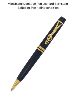Montblanc Meisterstuck Donation Pen - Leonard Bernstein Ballpoint Pen - Mint Condition Unique Number 18876 Year 1996