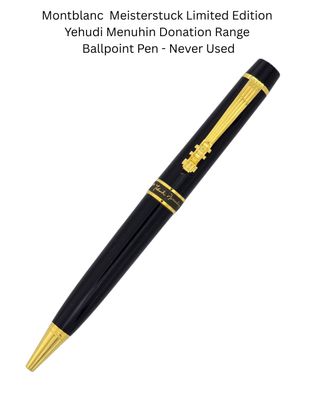 Montblanc Meisterstuck Donation Pen Yehudu Menuhin  Ballpoint Pen  Unique Number 03778 Year 2000