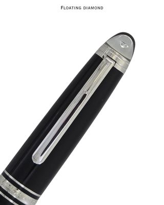 Montblanc. Meisterstück Platinum Coated Diamond Le Grand Fountain Pen  14k two-tone gold nib Medium Point