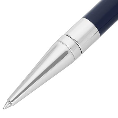 ST DUPONT  W Initial Ballpoint Pen Blue With Chrome Trims - New Version