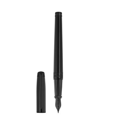ST DUPONT Line D Fountain Pen- Full Silky Black - 14k Gold Nib - medium