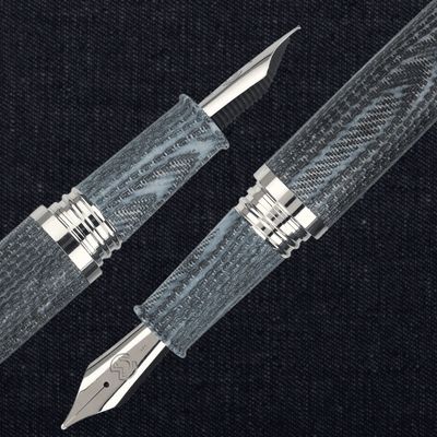 Magna Carta Mag 600 Denin Blue Nib #6 14K True Flex Nib.