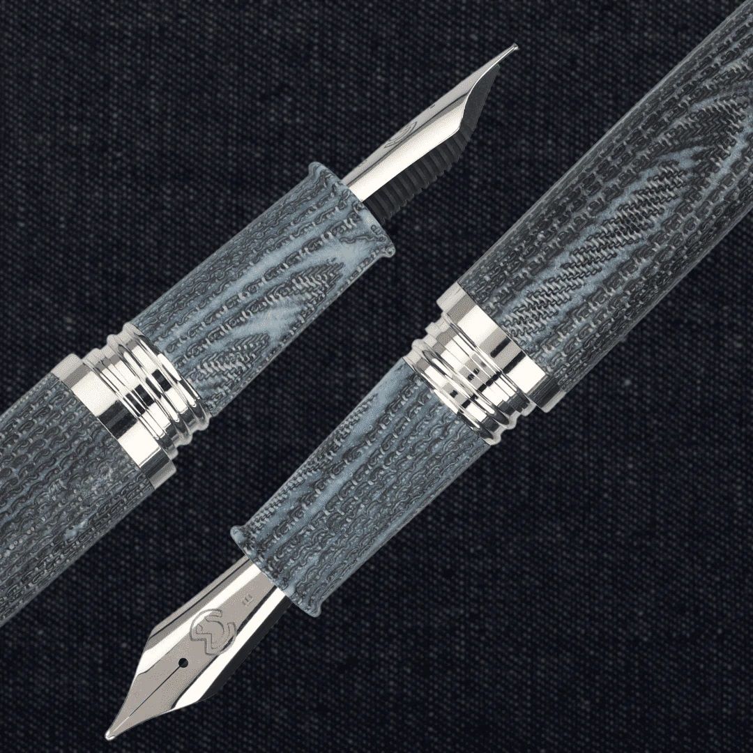 Magna Carta Mag 600 Denin Black Nib #6 14K True Flex Nib.