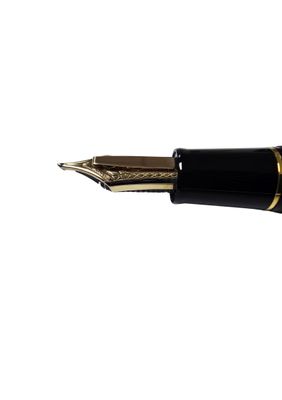 Sailor Professional Gear Black Fountain Pen, Gold Trim 21k Naginata Cross Emperor Nib