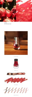 Dominant Industry Pearl Series 013 Christmas Red Fountain Pen ink
