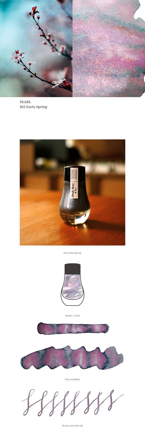 Dominant Industry Pearl Series 022 Early Spring Fountain Pen ink