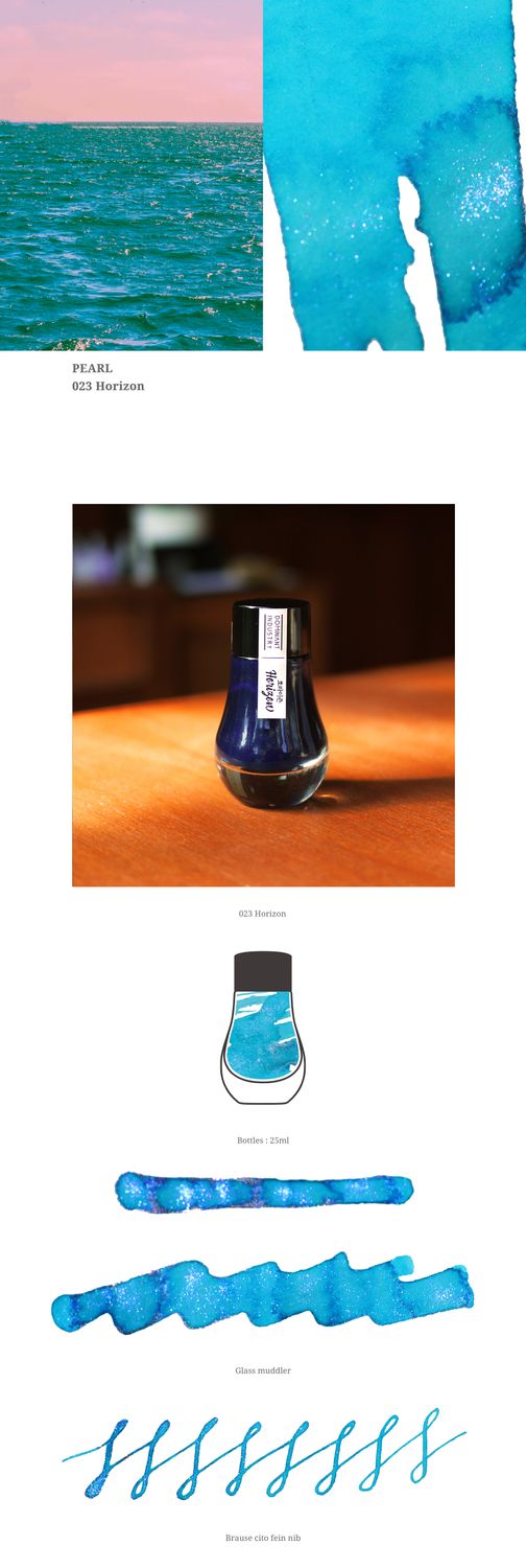 Dominant Industry Pearl Series 023 Horizon Fountain Pen ink