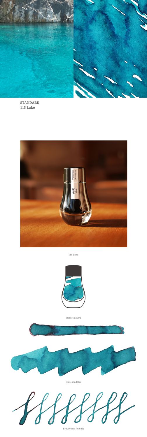 Dominant Industry Standard Series lake  Fountain Pen ink