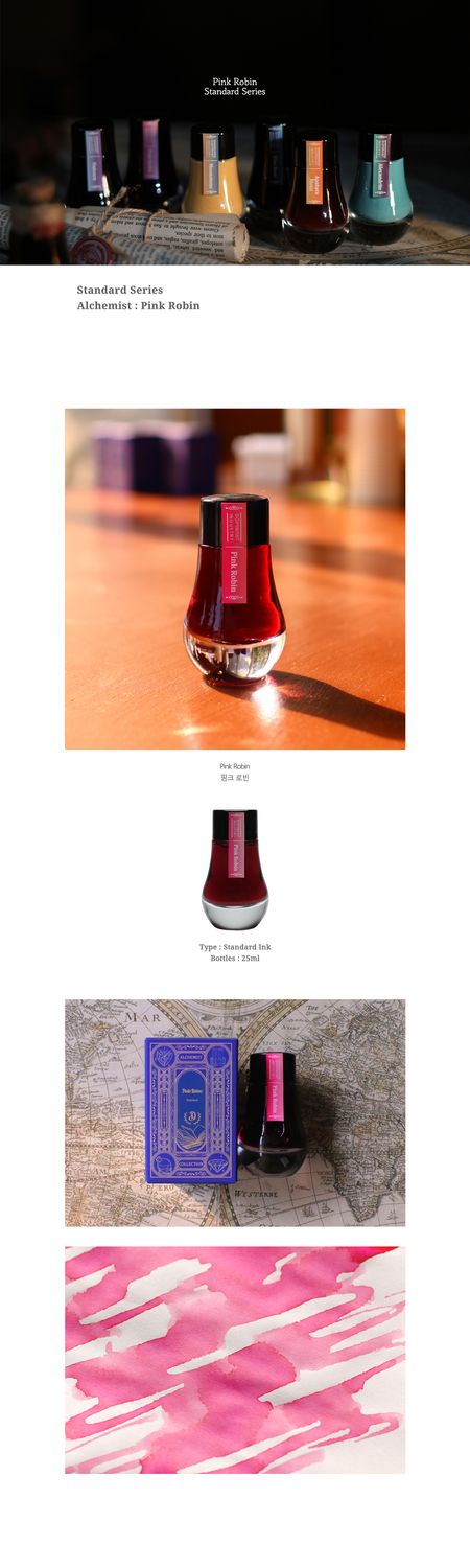 Dominant Industry Alchemist Series Pink Robin Fountain Pen ink