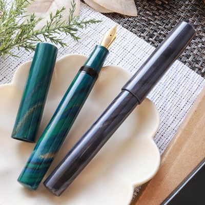 Wancher Mine Marble Green Fountain Pen